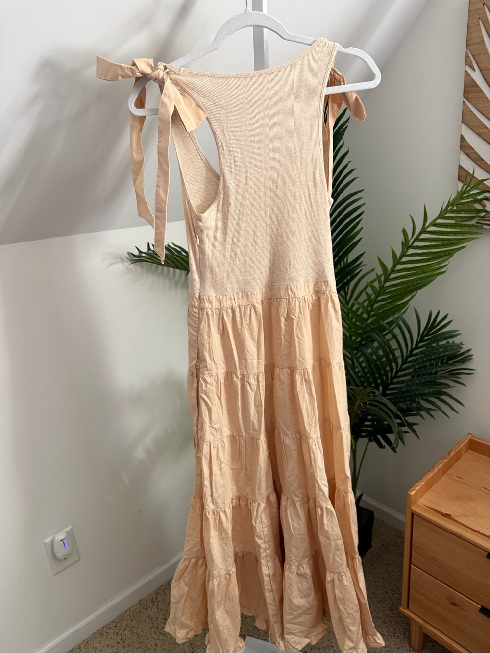 Ulla Johnson Hope Tiered Midi Dress in Oatmeal Small w/ pockets 100% Cotton - Picture 3 of 5